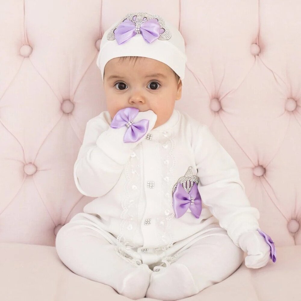NWT Itty Pitty Toes  Set Angel Wings Jewels Set (Purple)